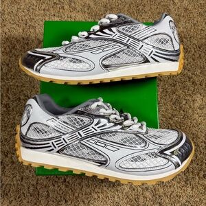 Bottega Veneta Orbit Sneakers Silver/White